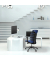 B&uuml;rodrehstuhl ERGO LINE II, blau / alu/schwarz, mit Armlehnen, bis 120kg, ohne Kopfst&uuml;tze