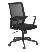 Bürodrehstuhl PRESTON, schwarz, mit Armlehnen, bis 110kg
