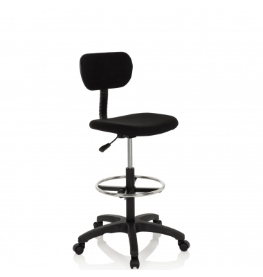 Sitzhocker 671004 TOP WORK 05, schwarz, mit Rollen, höhenverstellbar, bis 100kg