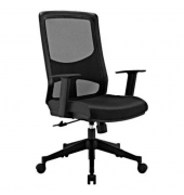B&uuml;rodrehstuhl LAVITA, schwarz / schwarz, mit Armlehnen, bis 110kg, ohne Kopfst&uuml;tze
