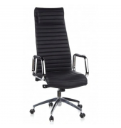 Chefsessel ASPERA 20, schwarz / silber, mit Armlehnen, bis 120kg, mit Kopfst&uuml;tze