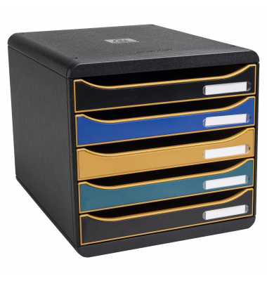 Schubladenbox NeoDeco 309505D 5Schübe 347x278x271 sort