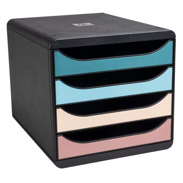 9002493310605 - Skandi Schubladenboxen PS (Polystyrol) Farbig Sortiert Schwarz 4 Schubladen 278 x 347 x 267 cm