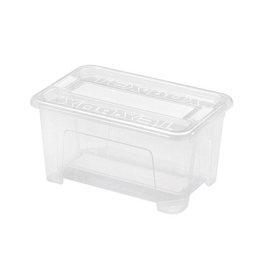 Aufbewahrungsbox TEX 7201, außen 28x38x13cm, Kunststoff transparent