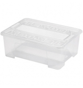 Aufbewahrungsbox TEX 7203, außen 28x38x14,0, Kunststoff transparent