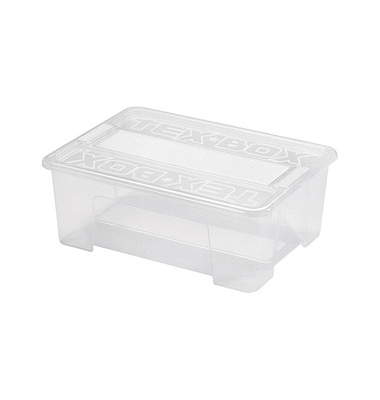 Aufbewahrungsbox TEX 7203, außen 28x38x14,0, Kunststoff transparent Aufbewahrungsbox TEX 7203, außen 28x38x14,0, Kunststoff transparent