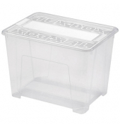 Aufbewahrungsbox TEX 7205, außen 28x38x27,2cm, Kunststoff transparent