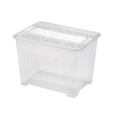 Aufbewahrungsbox TEX 7205, außen 28x38x27,2cm, Kunststoff transparent