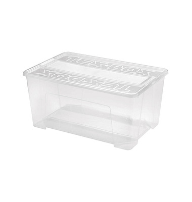 Aufbewahrungsbox TEX 7209, außen 38x57x27,2cm, Kunststoff transparent
