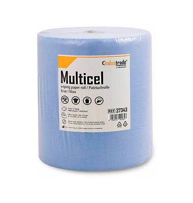 Putztuchrolle Multicel 3-lagig blau, 1.000 Blätter Putztuchrolle Multicel 3-lagig blau, 1.000 Blätter