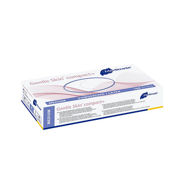 Einweghandschuhe Gentle Skin compact+, Latex, weiß, Größe 8 / M, Einweghandschuhe Gentle Skin compact+, Latex, weiß, Größe 8 / M,
