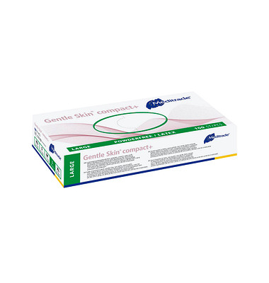 Einweghandschuhe Gentle Skin compact+, Latex, weiß, Größe 9 / L, Einweghandschuhe Gentle Skin compact+, Latex, weiß, Größe 9 / L,