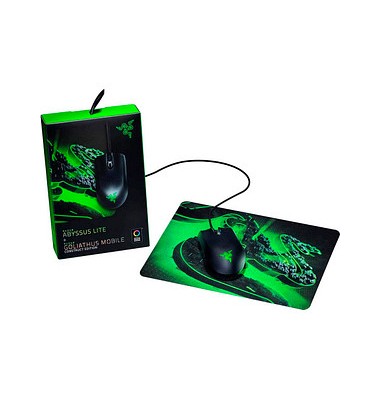 Abyssus Lite + Goliathus Mobile Mousepad Maus kabelgebunden schwarz