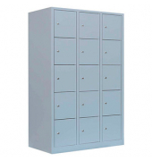Schließfachschrank lichtgrau 523930, 15 Schließfächer 118,5 x 50,0 x 190,0 cm