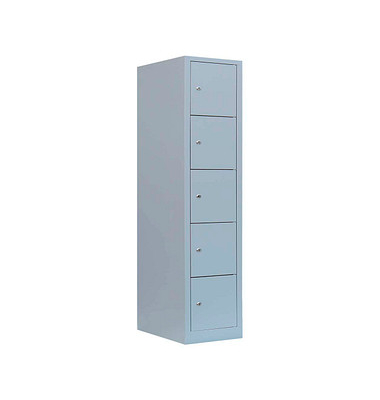Schließfachschrank lichtgrau 523910, 5 Schließfächer 41,5 x 50,0 x 190,0 cm