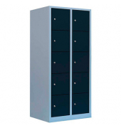 Schließfachschrank anthrazit, lichtgrau 523928, 10 Schließfächer 80,0 x 50,0 x 190,0 cm