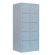 Schließfachschrank lichtgrau 523920, 10 Schließfächer 80,0 x 50,0 x 190,0 cm