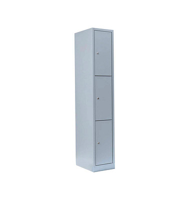 Schließfachschrank lichtgrau 520310, 3 Schließfächer 31,5 x 50,0 x 180,0 cm
