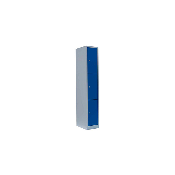 4061815517400 - Schließfachschrank enzianblau lichtgrau 520311 3 Schließfächer 315 x 500 x 1800 cm 4061815517400 LÜLLMANN 4061815517400 - Schließfachschrank enzianblau lichtgrau 520311 3 Schließfächer 315 x 500 x 1800 cm 4061815517400 LÜLLMANN