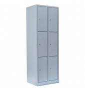 Schließfachschrank lichtgrau 520320, 6 Schließfächer 60,0 x 50,0 x 180,0 cm