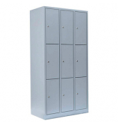 Schließfachschrank lichtgrau 520330, 9 Schließfächer 88,5 x 50,0 x 180,0 cm