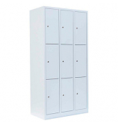 Schließfachschrank signalweiß 520337, 9 Schließfächer 88,5 x 50,0 x 180,0 cm