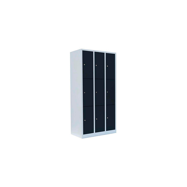 4061815517653 - Schließfachschrank anthrazit lichtgrau 520338 9 Schließfächer 885 x 500 x 1800 cm 4061815517653 LÜLLMANN 4061815517653 - Schließfachschrank anthrazit lichtgrau 520338 9 Schließfächer 885 x 500 x 1800 cm 4061815517653 LÜLLMANN