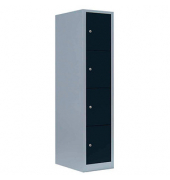 Schließfachschrank anthrazit, lichtgrau 523418, 4 Schließfächer 41,5 x 50,0 x 180,0 cm
