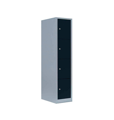 Schließfachschrank anthrazit, lichtgrau 523418, 4 Schließfächer 41,5 x 50,0 x 180,0 cm