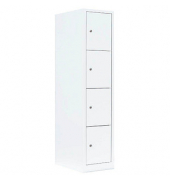 Schließfachschrank signalweiß 523417, 4 Schließfächer 41,5 x 50,0 x 180,0 cm