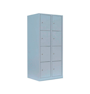 Schließfachschrank lichtgrau 523420, 8 Schließfächer 80,0 x 50,0 x 180,0 cm