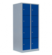 Schließfachschrank enzianblau, lichtgrau 523421, 8 Schließfächer 80,0 x 50,0 x 180,0 cm