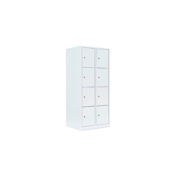4061815519510 - Schließfachschrank signalweiß 523427 8 Schließfächer 800 x 500 x 1800 cm 4061815519510 LÜLLMANN 4061815519510 - Schließfachschrank signalweiß 523427 8 Schließfächer 800 x 500 x 1800 cm 4061815519510 LÜLLMANN