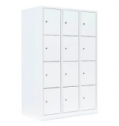 Schließfachschrank signalweiß 523437, 12 Schließfächer 118,5 x 50,0 x 180,0 cm