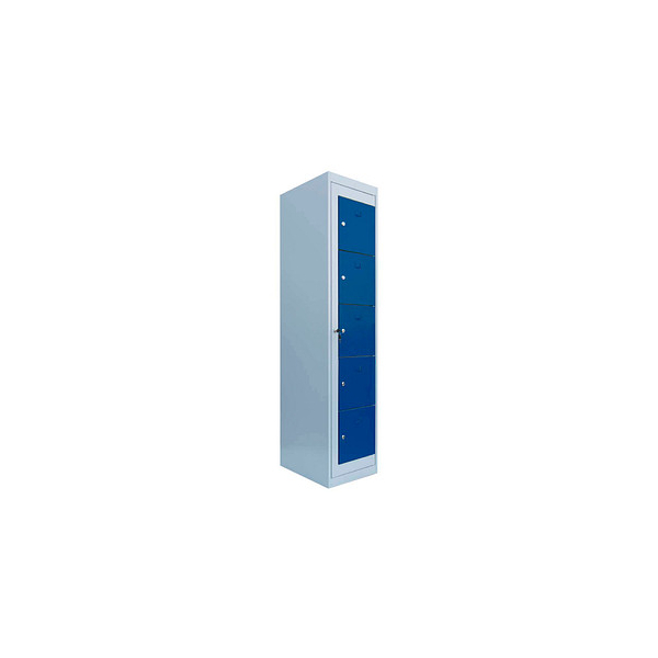 4061815521285 - Schließfachschrank enzianblau lichtgrau 526051 5 Schließfächer 400 x 500 x 1800 cm 4061815521285 LÜLLMANN 4061815521285 - Schließfachschrank enzianblau lichtgrau 526051 5 Schließfächer 400 x 500 x 1800 cm 4061815521285 LÜLLMANN