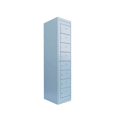 Schließfachschrank lichtgrau 526080, 8 Schließfächer 40,0 x 50,0 x 180,0 cm