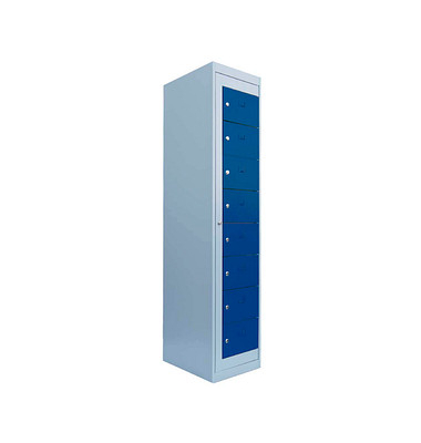 Schließfachschrank enzianblau, lichtgrau 526081, 8 Schließfächer 40,0 x 50,0 x 180,0 cm Schließfachschrank enzianblau, lichtgrau 526081, 8 Schließfächer 40,0 x 50,0 x 180,0 cm