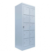 Schließfachschrank lichtgrau 526250, 10 Schließfächer 74,0 x 50,0 x 180,0 cm