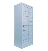 Schließfachschrank lichtgrau 526280, 16 Schließfächer 74,0 x 50,0 x 180,0 cm