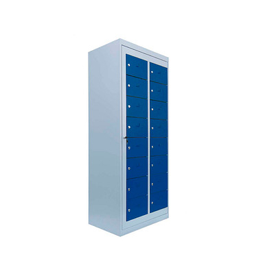 Schließfachschrank enzianblau, lichtgrau 526281, 16 Schließfächer 74,0 x 50,0 x 180,0 cm Schließfachschrank enzianblau, lichtgrau 526281, 16 Schließfächer 74,0 x 50,0 x 180,0 cm