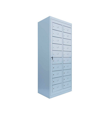 Schließfachschrank lichtgrau 526300, 20 Schließfächer 74,0 x 50,0 x 180,0 cm
