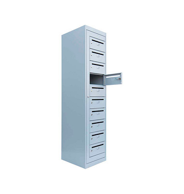 Schließfachschrank lichtgrau 526410, 10 Schließfächer 40,0 x 50,0 x 180,0 cm