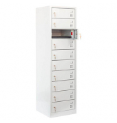 Schließfachschrank lichtgrau 526440, 10 Schließfächer 50,0 x 50,0 x 180,0 cm