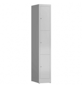 Schließfachschrank ClassiX lichtgrau X-520310, 3 Schließfächer 31,0 x 50,0 x 180,0 cm