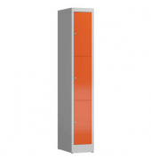 Schließfachschrank ClassiX feuerrot, lichtgrau X-520314, 3 Schließfächer 31,0 x 50,0 x 180,0 cm