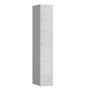 Schließfachschrank ClassiX signalweiß X-520317, 3 Schließfächer 31,0 x 50,0 x 180,0 cm