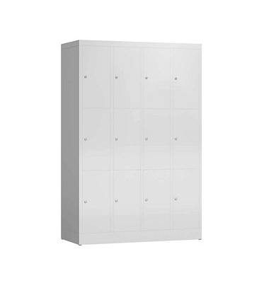 Schließfachschrank ClassiX lichtgrau X-520340, 12 Schließfächer 118,5 x 50,0 x 180,0 cm