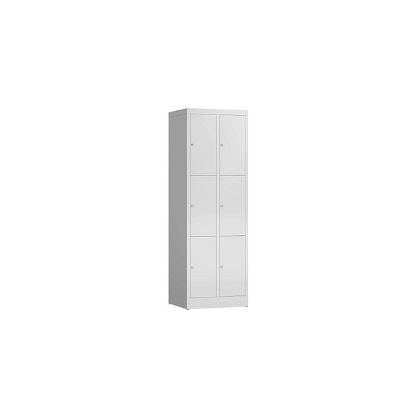4061815856721 - Schließfachschrank ClassiX lichtgrau X-520320 6 Schließfächer 590 x 500 x 1800 cm 4061815856721 LÜLLMANN 4061815856721 - Schließfachschrank ClassiX lichtgrau X-520320 6 Schließfächer 590 x 500 x 1800 cm 4061815856721 LÜLLMANN