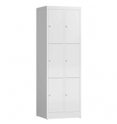 Schließfachschrank ClassiX signalweiß X-520327, 6 Schließfächer 59,0 x 50,0 x 180,0 cm