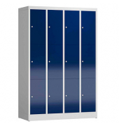 Schließfachschrank ClassiX enzianblau, lichtgrau X-520341, 12 Schließfächer 118,5 x 50,0 x 180,0 cm